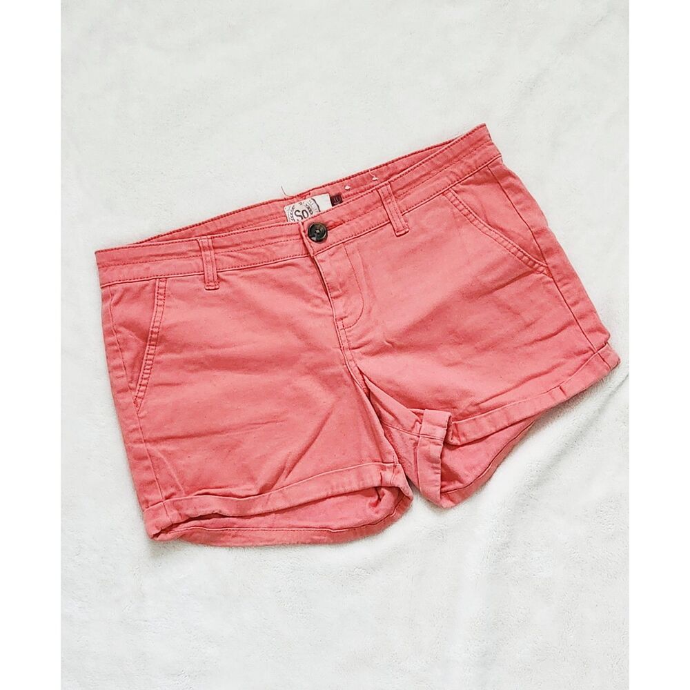 SO shortie coral cotton shorts